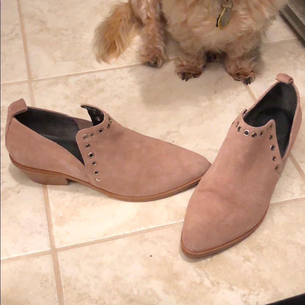 Rebecca Minkoff Blush Suede Booties Worn Once
